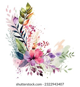 rose flower watercolor floral clipart