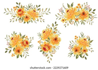 rose flower yellow arrangement collection