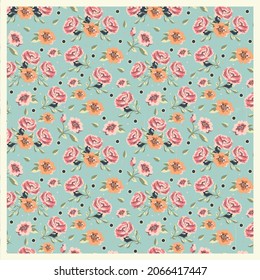 Rosenblumen, Hintergrund und Vintage-Muster