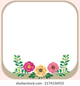 Rose flowers with colorful background