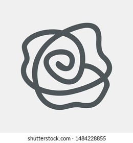 Rose  flowers hand drawn quality vector illustration cut