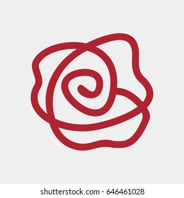 Rose  flowers hand drawn quality vector illustration cut