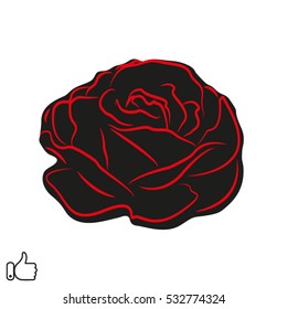 rose, flowers, icon, vector illustration EPS 10