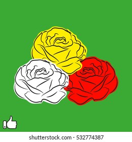 rose, flowers, icon, vector illustration EPS 10