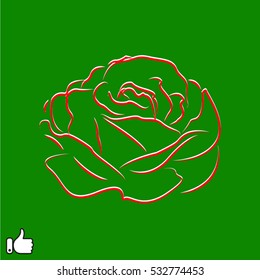 rose, flowers, icon, vector illustration EPS 10