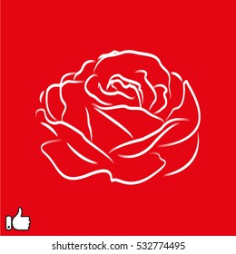 rose, flowers, icon, vector illustration EPS 10