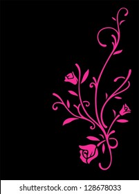 Rose flowers with leafs