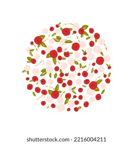 rose flowers and leaves. Elements for the design of cards, invitations, menus