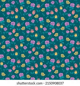 Rose Flowers Pattern Background For Your Business