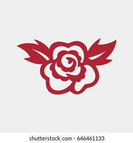 Rose flowers quality vector illustration cut