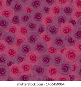 rose flowers seamless pattern. botanical. vector illustration eps10