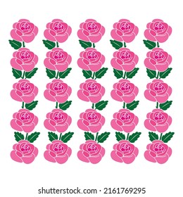 Rose flowers set Free Vector