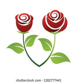 rose flowers vector illustration