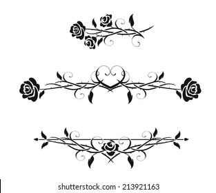 Rose flowers with vintage elements vector