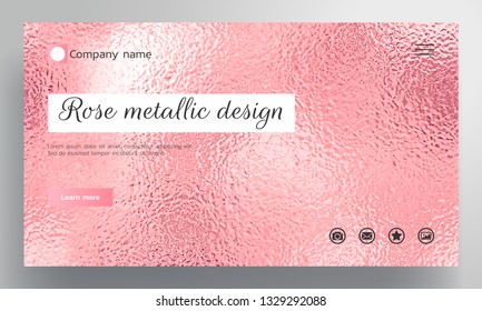 Rose foil background for website, branding or presentation