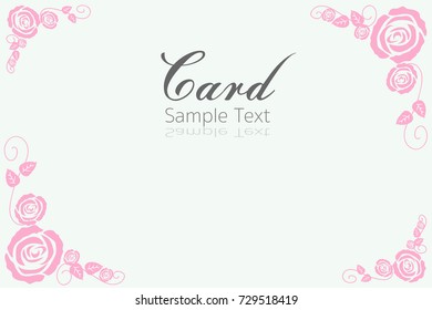 rose frame, card vector illustration