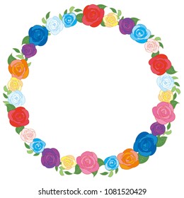 Rose frame - circle type - round shape
