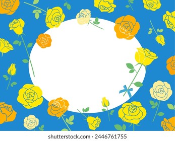 Rose frame inspired by Father's Day_vector illustration