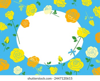 Rosenrahmen inspiriert von Vatertag_Vektorillustration
