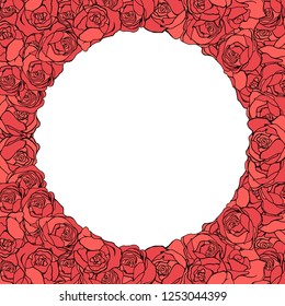 rose frame vector