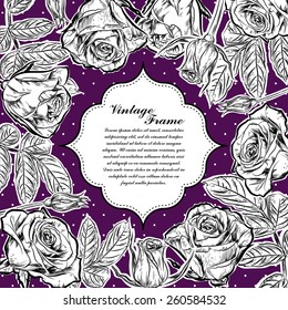 Rose Frame. vector illustration