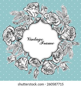Rose Frame. vector illustration