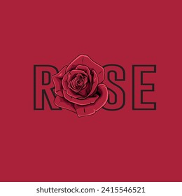 ROSE - Fresh colors and minimalist artwork style. Printable design for t-shirts, mugs, cases, etc.