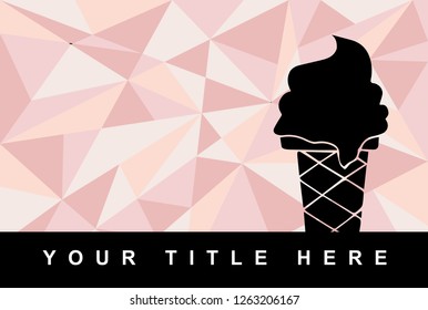 Rose Gold Background of Ice Cream Dessert Food for Vector Illustration Graphic Design, Template, Background, Icon, and More.