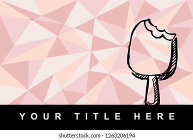 Rose Gold Background of Ice Cream Dessert Food for Vector Illustration Graphic Design, Template, Background, Icon, and More.