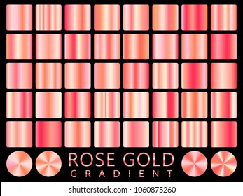 Rose Gold background texture vector icon seamless pattern. Light, realistic, elegant, shiny, metallic and rose gold gradient illustration. Mesh vector. Design for frame, ribbon, coin, abstract.
