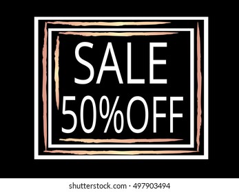  rose gold and black modern vector pattern. Sale. Special offer.