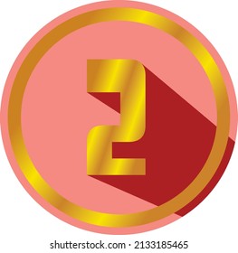 
Número de vector del círculo oro de rosa