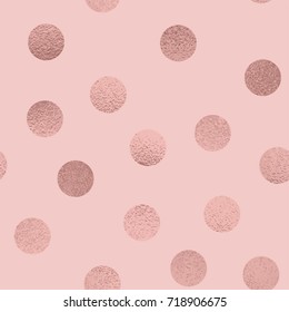 Rose Gold Dot Seamless Pattern    