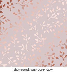 Oro rosa. Elegante estampado floral decorativo para impresión, venta, diseño de postales, embalaje, cubiertas, estuches y otras superficies