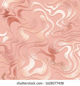 Rose gold. Elegant vector geometric pattern. Texture for design