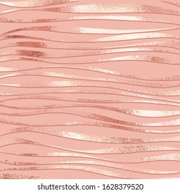 Rose gold. Elegant vector geometric pattern. Texture for design