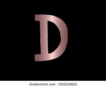 Rose Gold Flat Line Icon, Sign, Symbol Dogecoin Crypto Currency Coin Payment Finance Electronic Exchange Silhouette. Graphic Design Concept, Element, Vector, Illustration EPS 10
