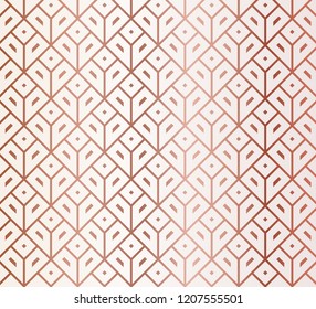 Rose Gold Geometric Pattern