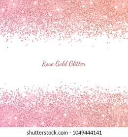 Rose gold glitter with color effect. Vector