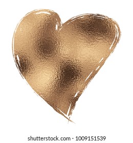 Rose Gold Glitter Heart For Premium Valentines Day Card