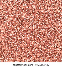 Rose gold glitter seamless pattern, Shiny party background with rose gold shimmer texture. Holiday vector abstract background. Vector illustration.