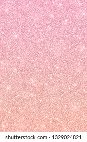 Rose gold glitter vertical texture with color gradient. Vector