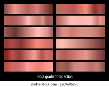 Rose gold gradient backgrounds collection