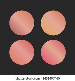 Rose gold gradient collection. Rose gold vector background