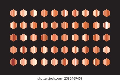 Rose gold gradient colors pallet