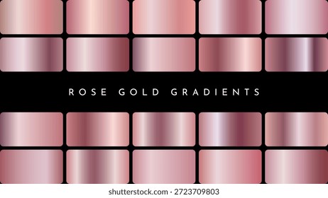 Fondo metálico del gradiente del oro de Rose fijado con las artes de lujo del diseño Abstractas