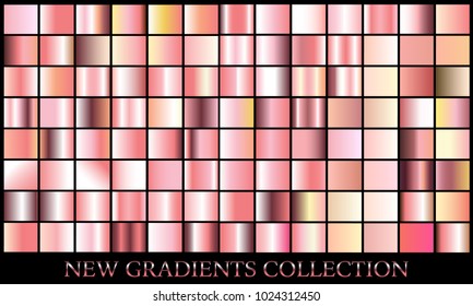 Rose Gold Gradient Set Background Vector Stock Vector (Royalty Free ...