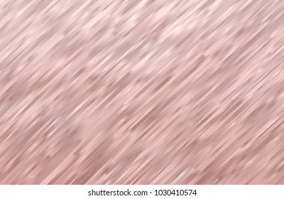 Rose Gold Gradient Stripes Vector Background. Pastel Color Shiny Metallic Lines Texture. Diagonal Hatching Strokes Surface in Faded Pink and Silver Gray.