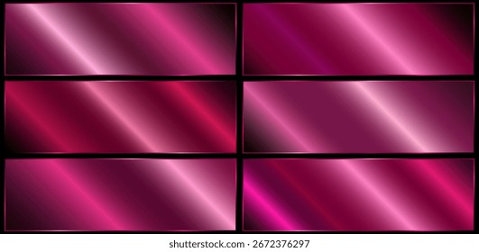 Conjunto de Vector de Gradientes de oro rosa. Elementos de oro rosa para crear diseños creativos.