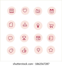 La historia de Rose gold en Instagram destaca los iconos de Instagram historias resalta los iconos de las plantillas de instagram iconos